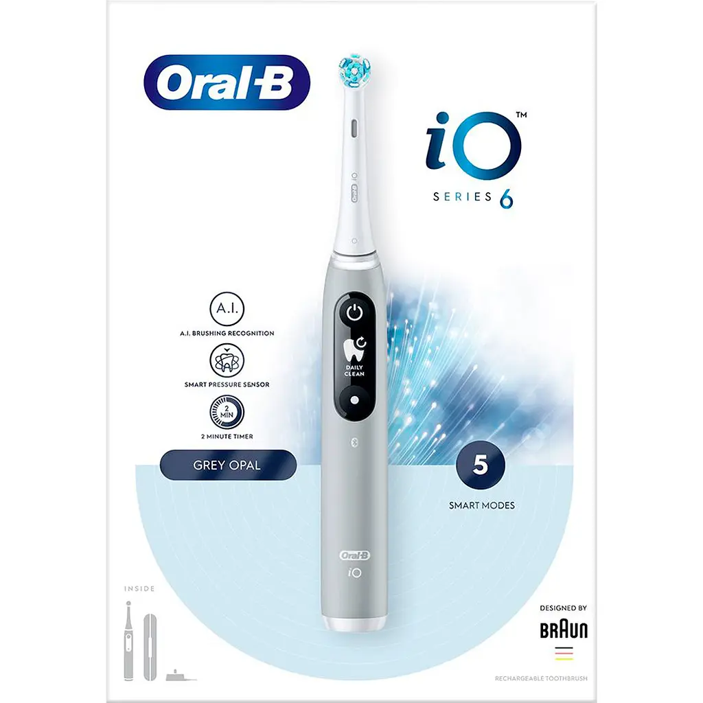 Електрична зубна щітка Oral-B iO Series 6 Grey Opal [123131] - фото 3