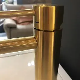 Смеситель для раковины Paffoni Light без донного клапана honey gold brushed LIG071HGSP, Золотой - фото 5