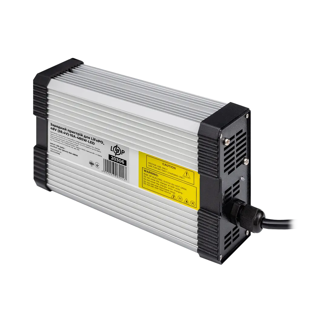 Зарядное устройство для аккумуляторов LiFePO4 48V (58.4V)-10A-480W-LED - фото 3
