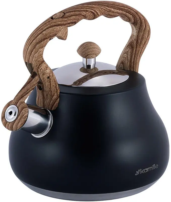 Чайник Whistling Kettle Black 2.7л зі свистком Kamille Ø16.5х23 см kuh0011096 - фото 2