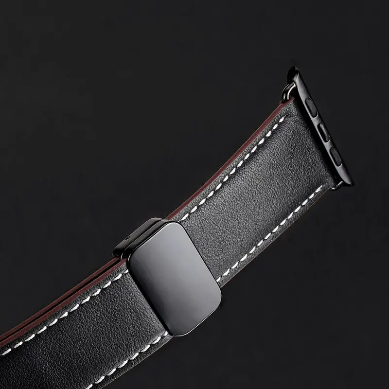 Ремінець Genuine Leather для Apple Watch 38/40/41/42 мм(ser.10) Black Dux Ducis teh0029330 - фото 4