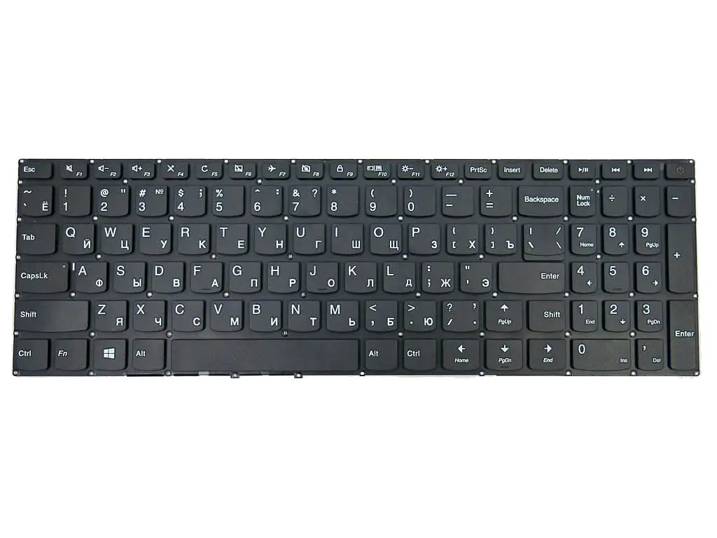 Клавіатура для LENOVO IdeaPad 110-15IBR, 110-15ACL, 110-15AST (RU Black без рамки) (SN20K93009) Оригінал - фото 3