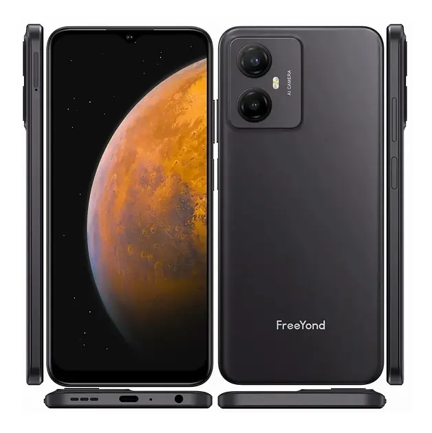 Смартфон FreeYond F9 2/64Gb Black - фото 2