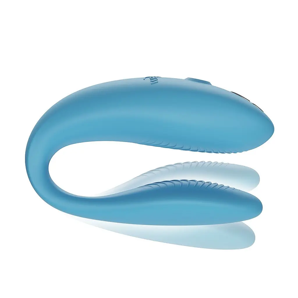 Смарт-вібратор для пар We-Vibe Sync GO Turquoise, тревел-кейс - фото 2