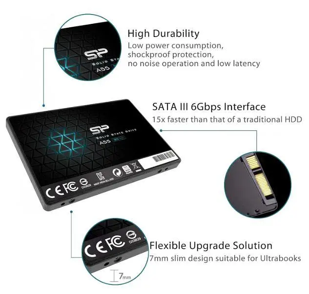 SSD диск 4Tb 2.5'' SATA3 SILICON POWER A55 SP004TBSS3A55S25 - фото 2