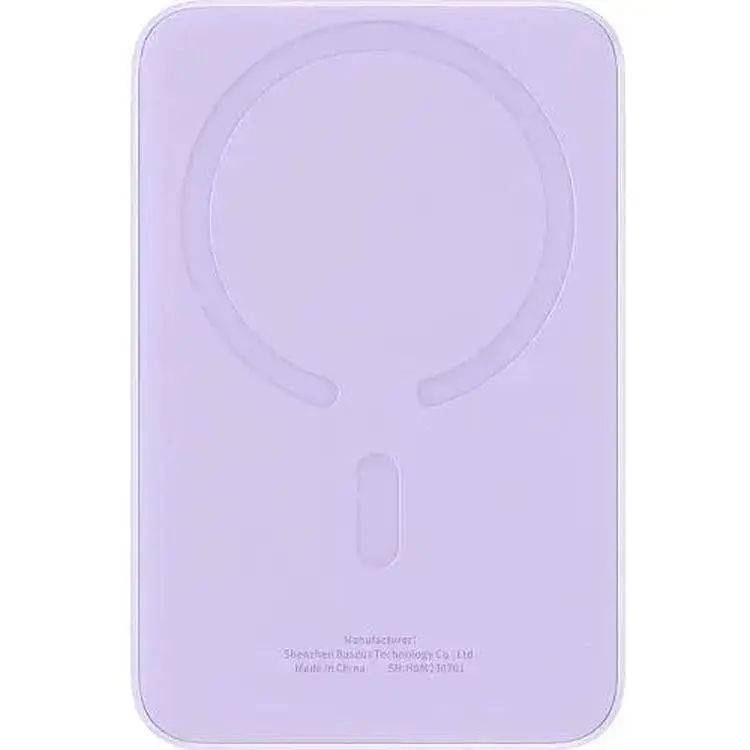 Портативная батарея Baseus Magnetic Mini Wireless Fast Charge 5000 mAh 20W P10022107513-00 Purple - фото 4