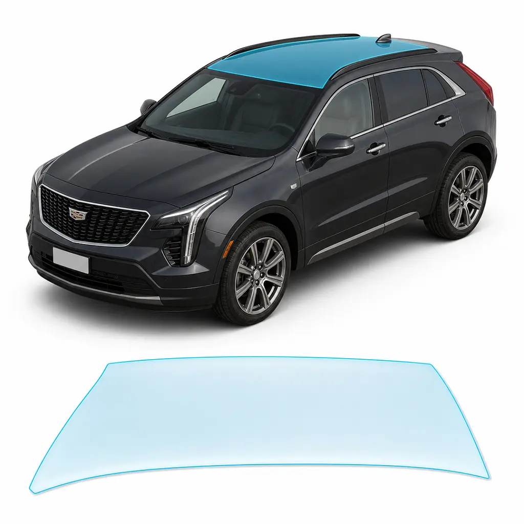 Антигравійна захисна бронеплівка за лекалами для Cadillac XT4 I 2019-2023 - зона даху
