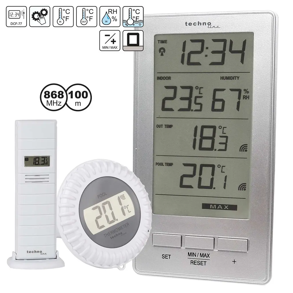 Термогігрометр Technoline WS9069 IT Silver (WS9069) - фото 6