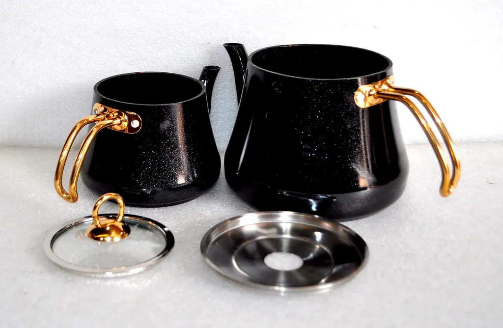 Двоярусний чайник O.M.S. Collection 8203-L Black (1,2/2,2 л.) - фото 3