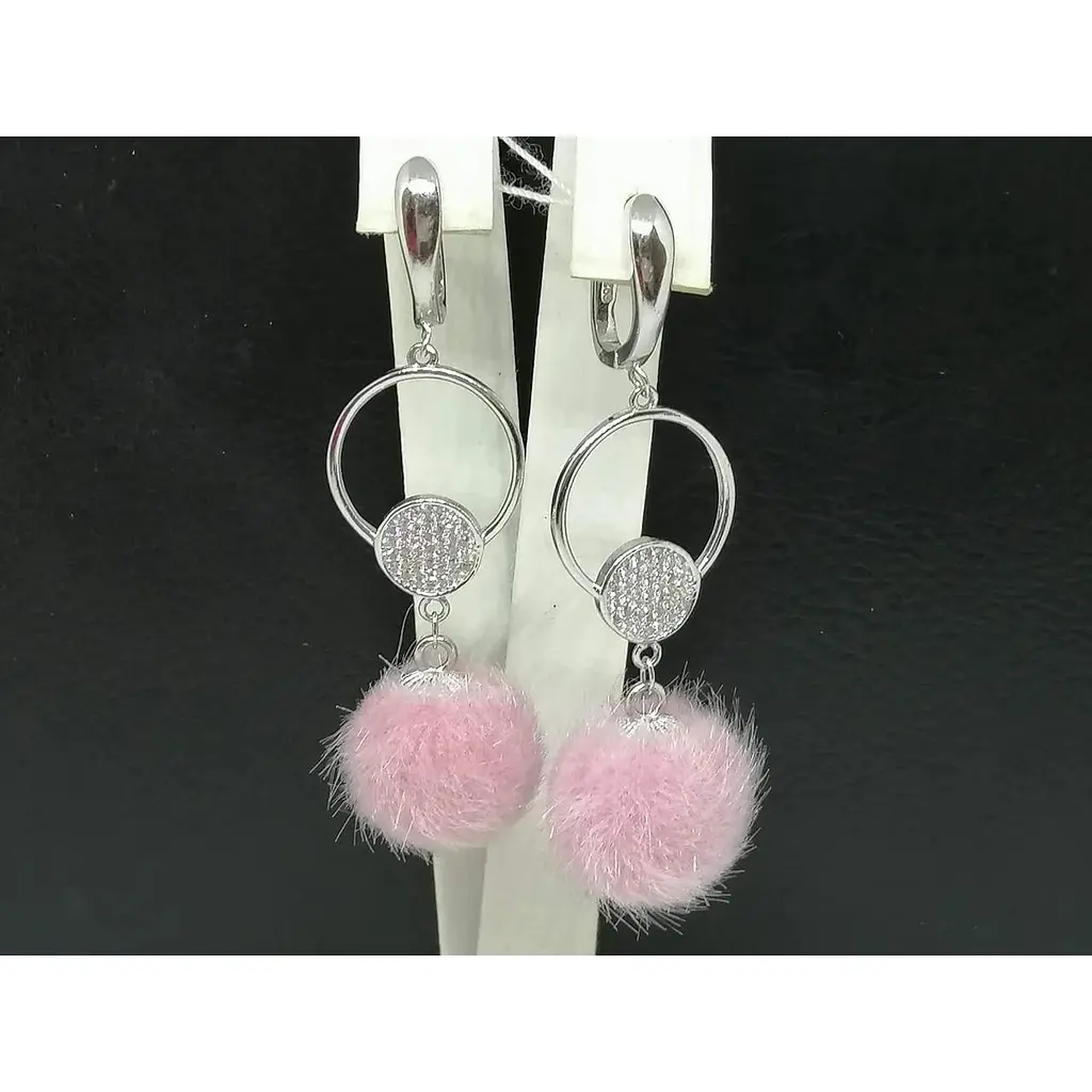 Серебряные серьги Серебряный рай с фианитами. 1112 072363 - фото 2