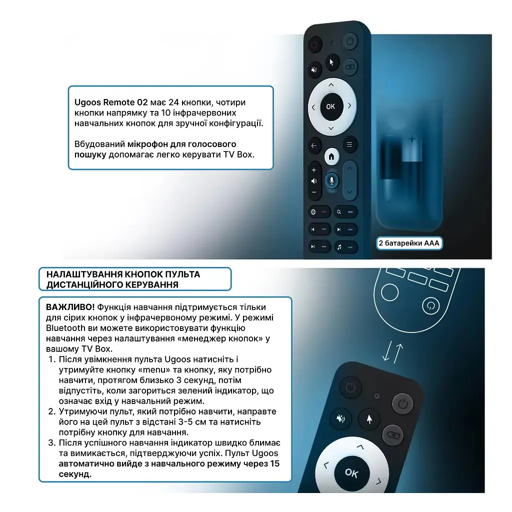Аеропульт Ugoos UR-02 Remote BT аеромишка - фото 4