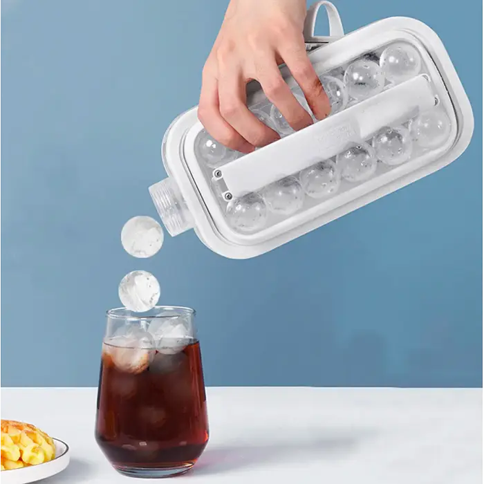 Силиконовая форма для льда на 17 шариков в виде бутылки белая ICE CUBE TRAY - фото 2
