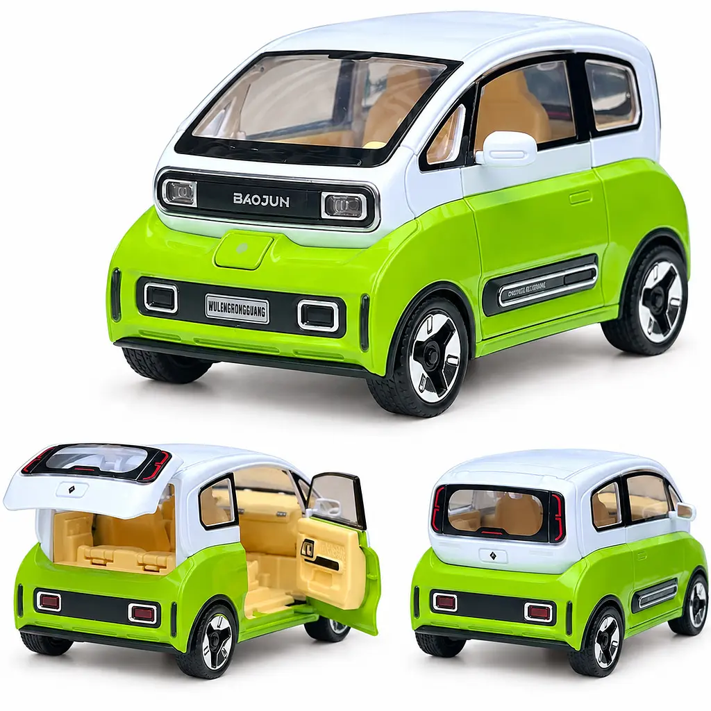 Іграшкова машинка AutoExpert Baojun KiWi EV 1:24 металопластикова, інерційний механізм, світлові та звукові ефекти, відкривні двері - фото 6