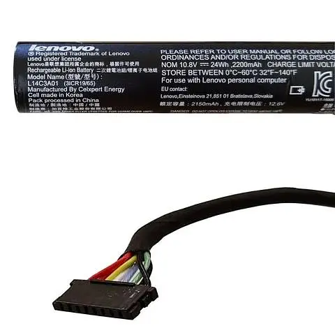 Акумулятор для ноутбука Lenovo IdeaPad 100-15IBY B50-10 (L14C3A01 L14S3A01 10.8V 24Wh 2200 mAh) - фото 3