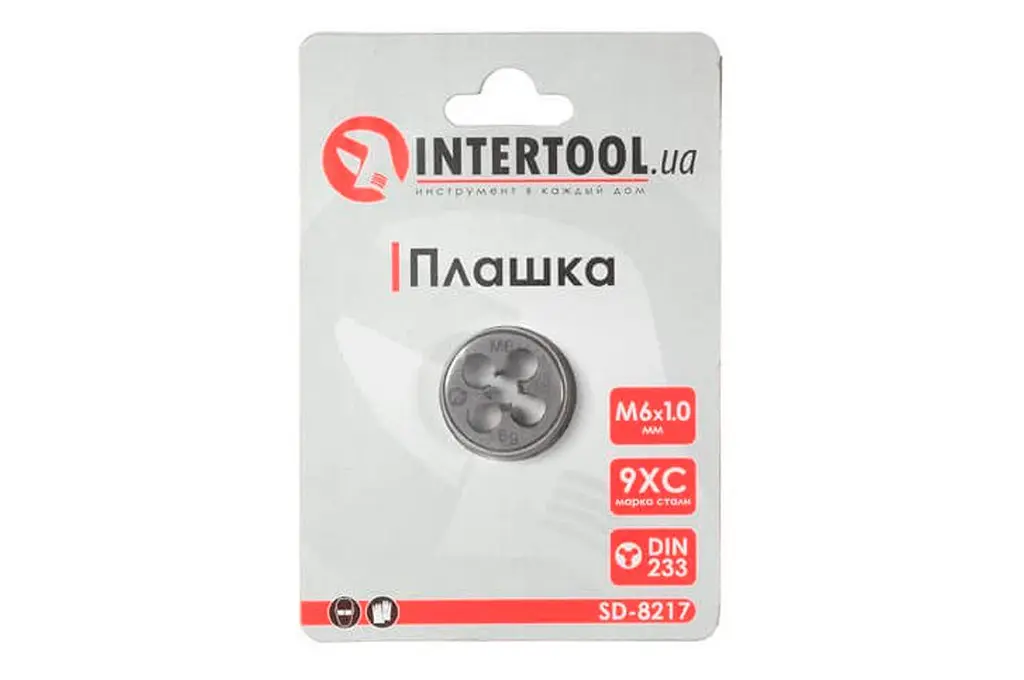 Плашка ручна кругла метрична Intertool M6 х 1.0 - фото 3