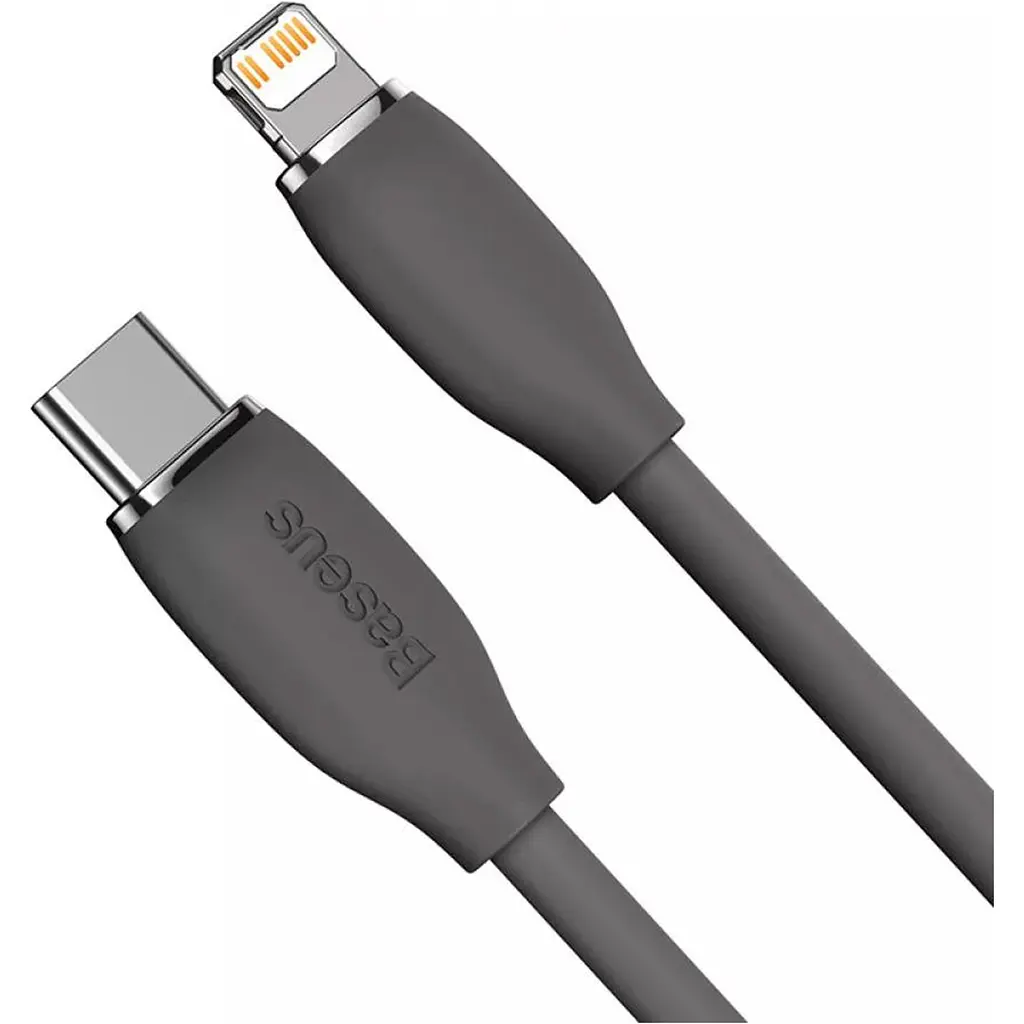 Кабель Baseus Jelly Liquid Silica Gel USB-C to Lightning 20W 2m Black (CAGD020101) [113498] - фото 2
