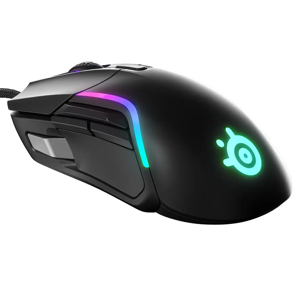 Мишка SteelSeries Rival 5, RGB, 18000dpi., 9кн., чорна (62551) - фото 4
