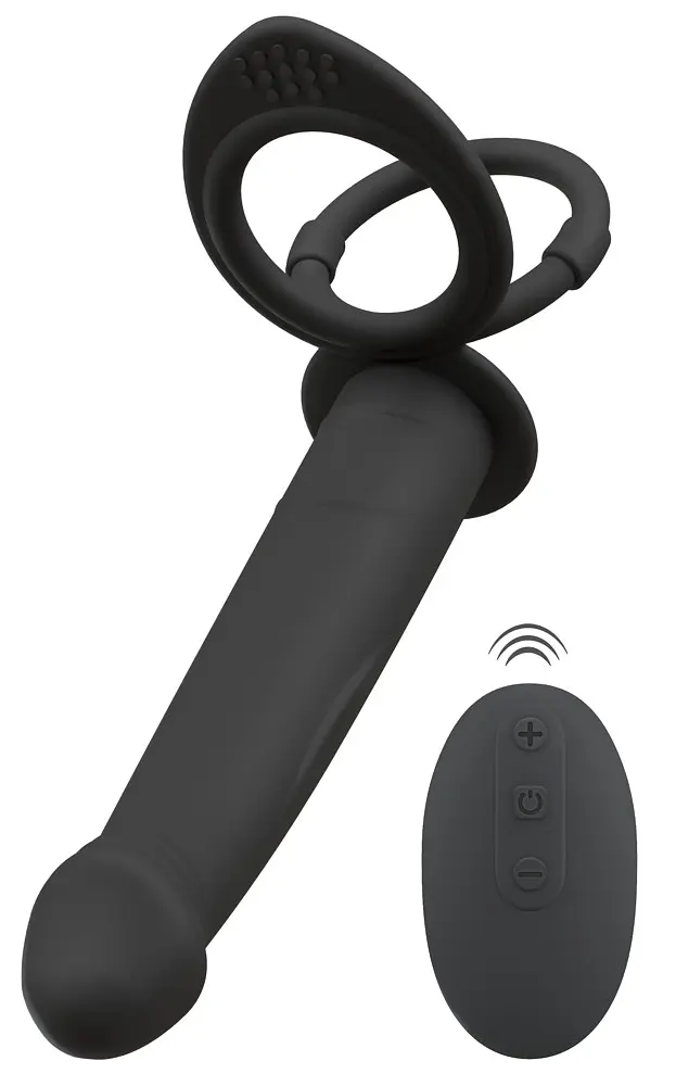 Ерекційне кільце з вібратором - Vibrating RC Double Fucker - фото 2