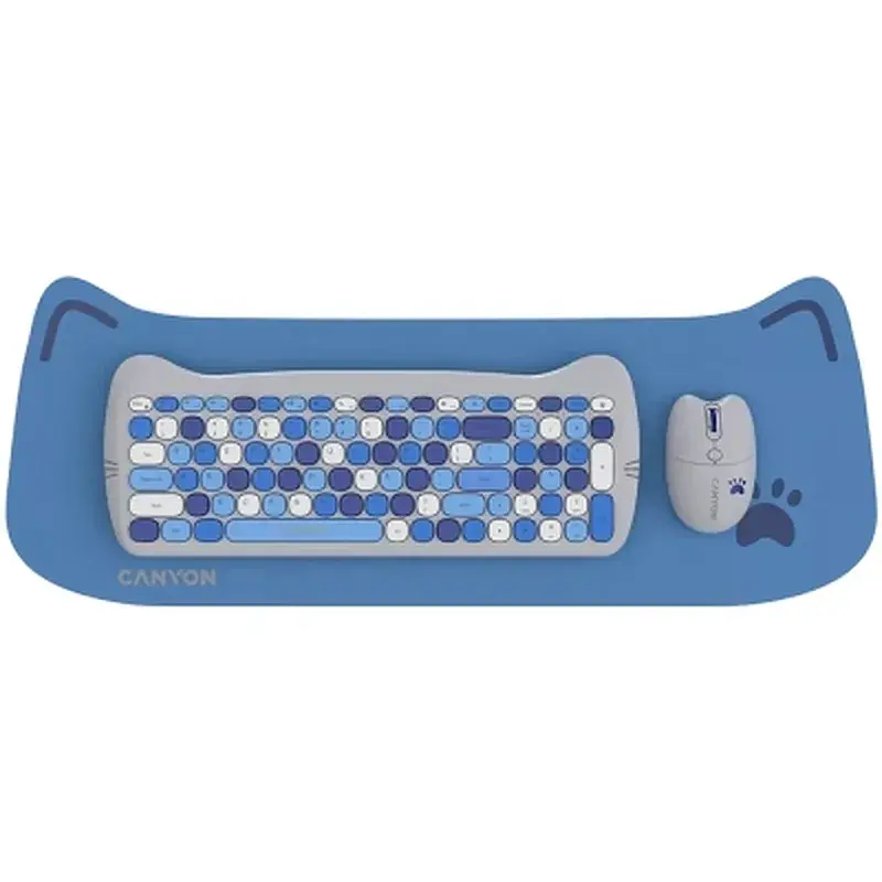 Комплект Canyon HSET-W6 Kitty Edition Wireless UA Blue (CNS-HSETW6BL)