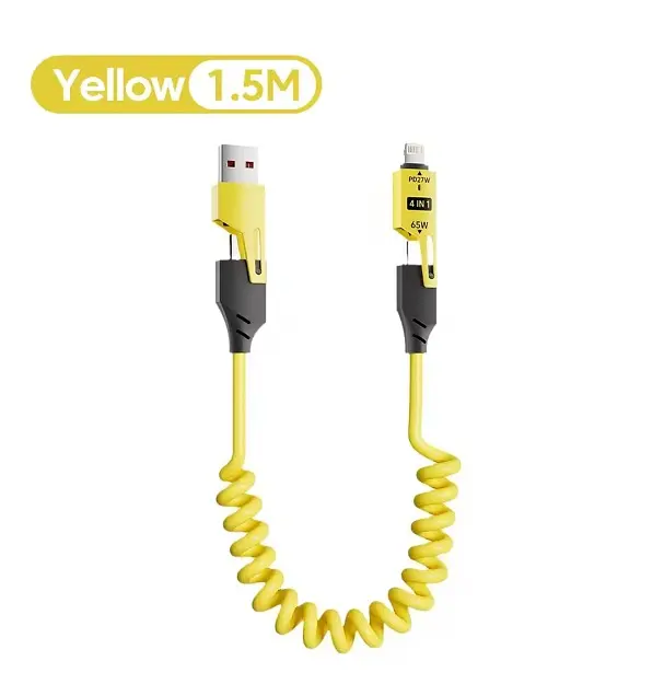 Універсальний кабель 65W + PD TYPE-C Lighting, USB 4-in-1  - фото 2