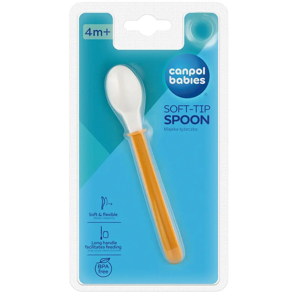 Ложка м'яка силiконова Canpol babies жовта (21/488_new) - фото 3