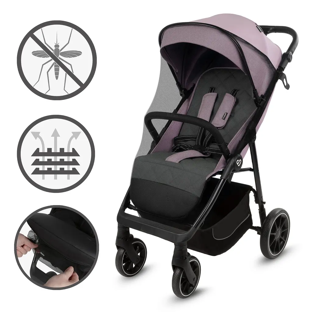 Прогулянкова коляска Kidwell Enzo Pink - фото 6