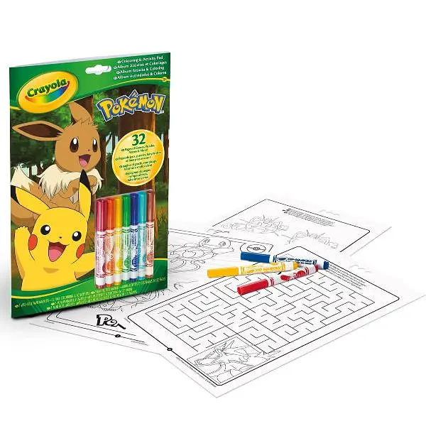 Розмальовка Crayola Pokemon 32 сторінки та 7 фломастерів (04-2746G) - фото 2