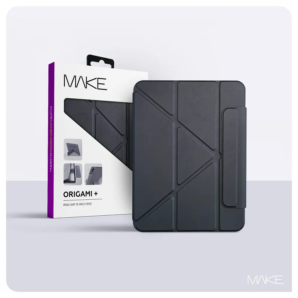 Чохол-книжка MAKE Apple iPad (A16) Origami+ Black - фото 2