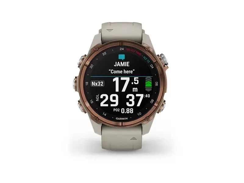 Спортивний годинник Garmin Descent Mk3i – 43 mm Bronze PVD Titanium with French Gray Silicone Band (010-02753-13/14) - фото 4