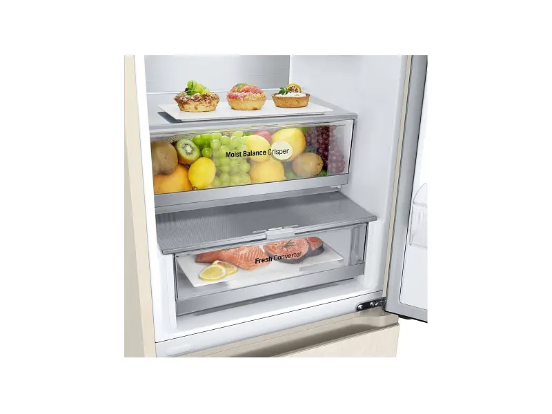 Холодильник з морозильною камерою LG GC-B509FEPW - фото 4