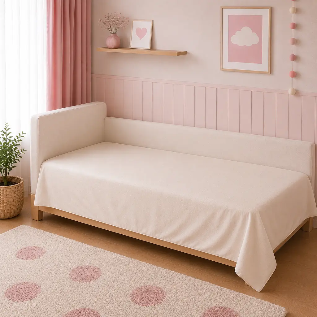 Дитяча постільна білизна MIRSON JUNIOR фланель Milk/Pink 200х220см (2200012804414) - фото 7