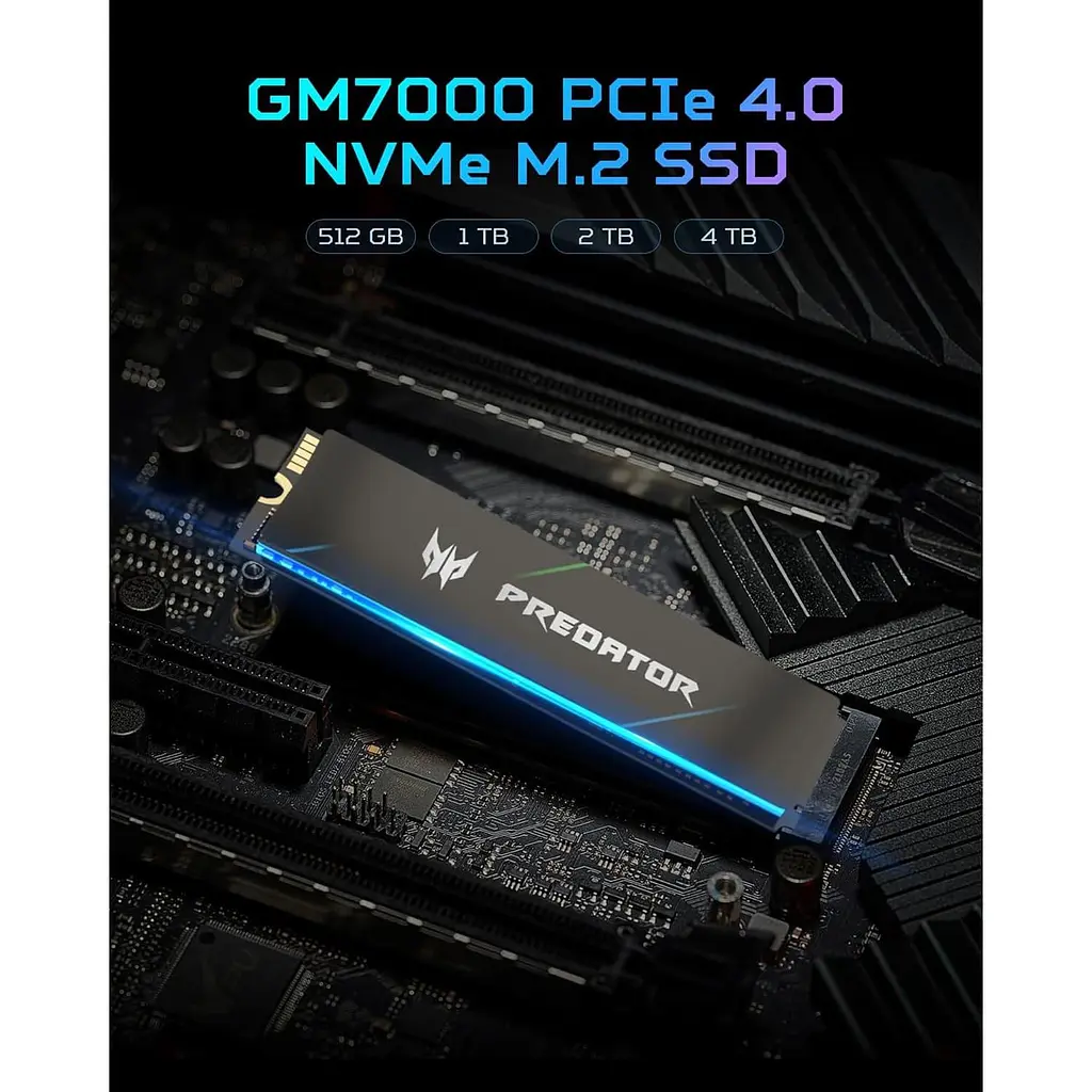 Накопичувач SSD Acer Predator m.2 NVMe 512GB GM7000 PCI Express 4.0 x4 (BL.9BWWR.104) - фото 2