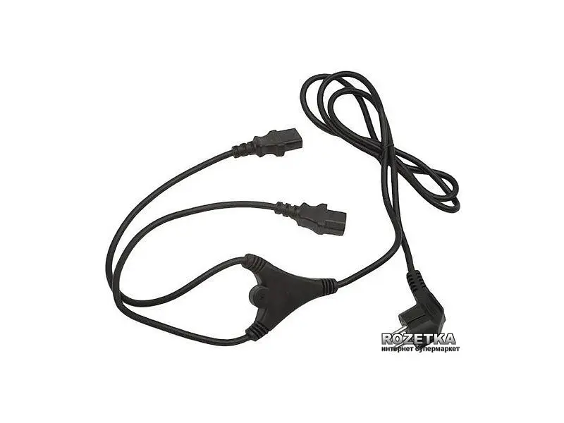 Кабель силовий Cablexpert PC-186-ML6 CEE7/17-C13 x 2 VDE Y-подібний 2 м