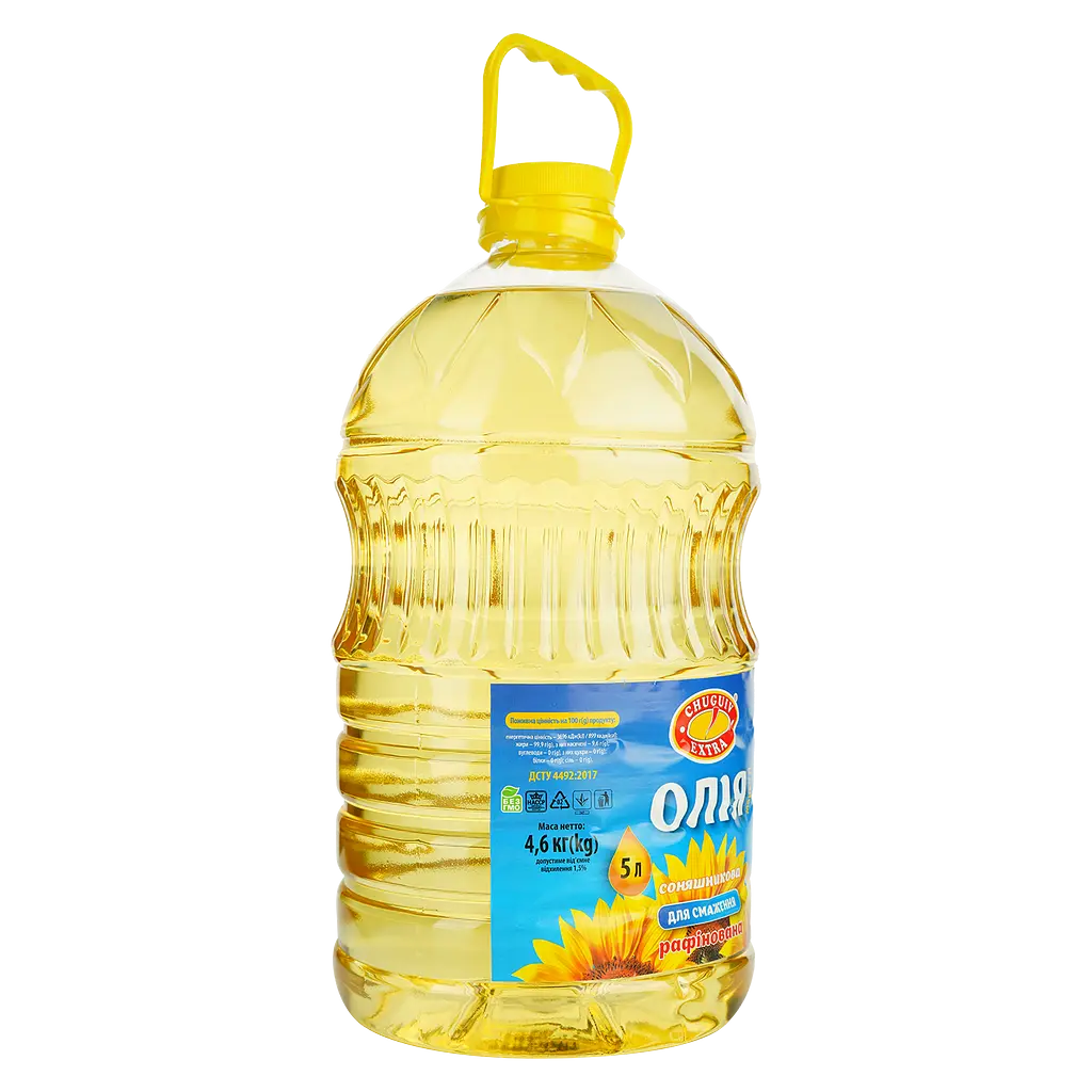 Олія соняшникова Chuguiv Extra для смаження рафінована 5 л - фото 2