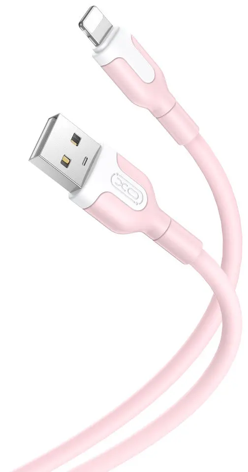 USB Кабель XO NB212 Lightning 2.1A 1.0m Рожевий