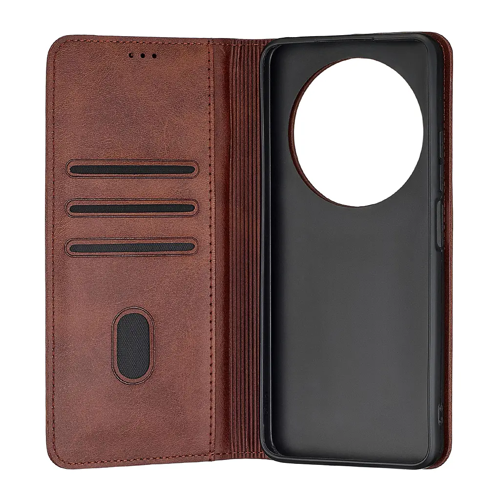 Чохол-книжка Premium Xiaomi Redmi 14C 4G/Redmi 14R/Redmi A3 Pro/Poco C75 4G Dark Brown - фото 2