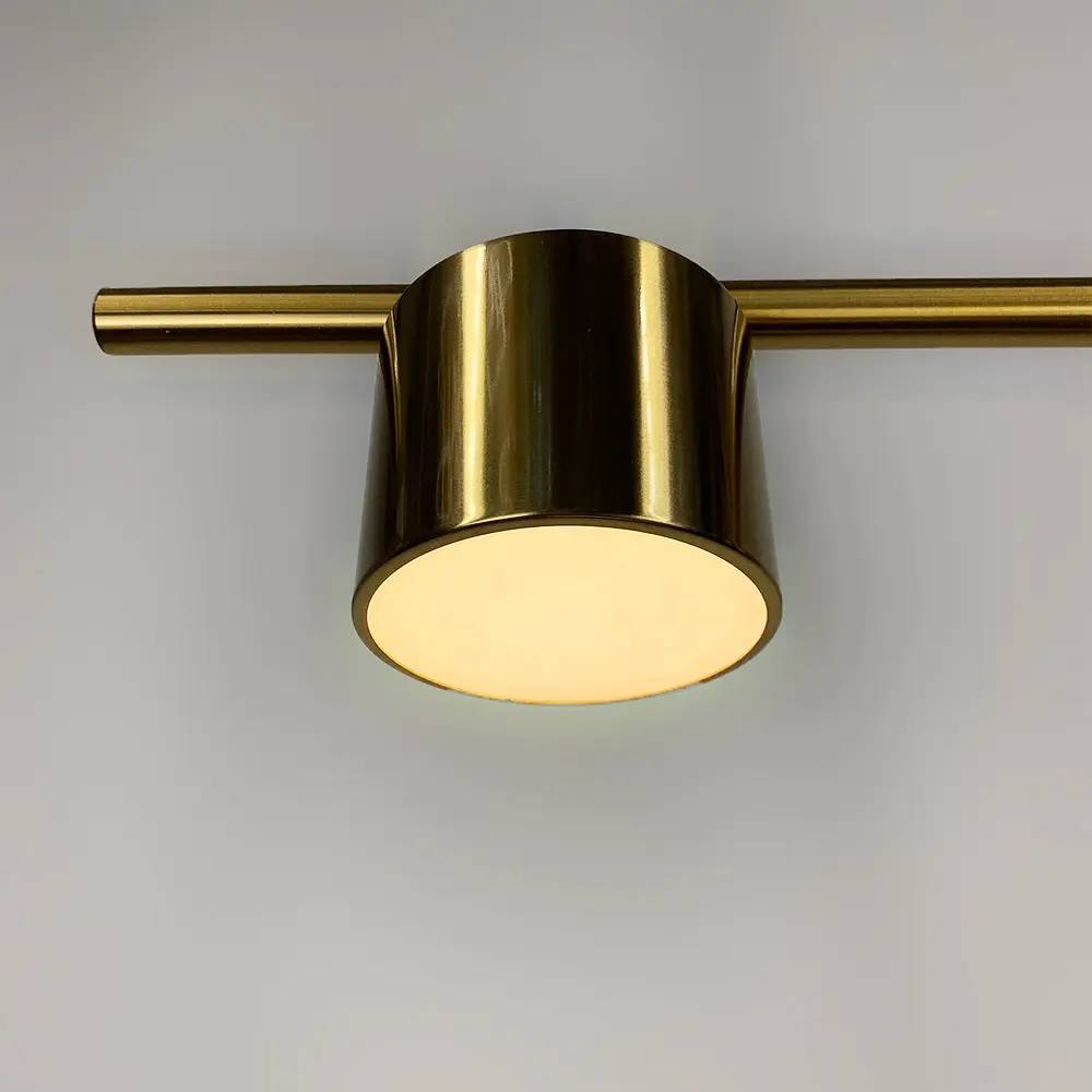 Удлиненная латунная люстра CLYDE с 4 спотами Line.F MJ 118/4 AB - фото 2