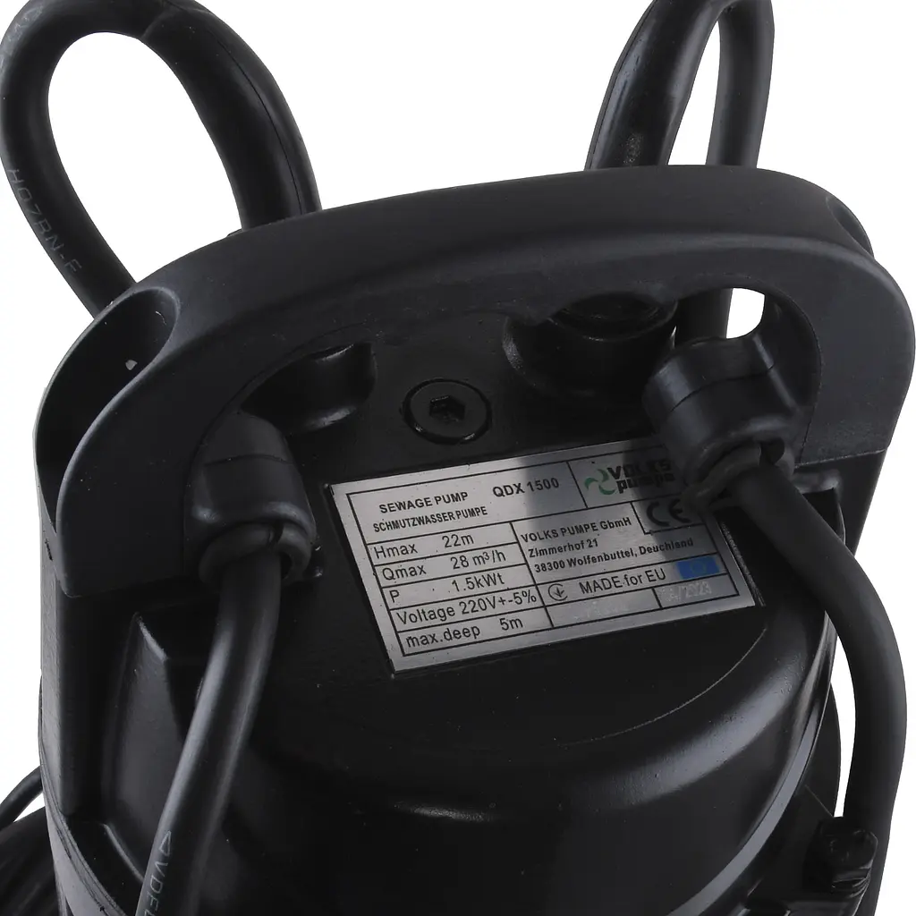 Дренажный насос VOLKS pumpe QDX1500 1,5кВт (25916) - фото 4