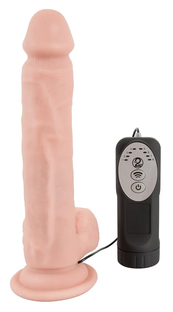 Вібратор Medical Silicone Thrusting, 21 см (тілесний) - фото 4