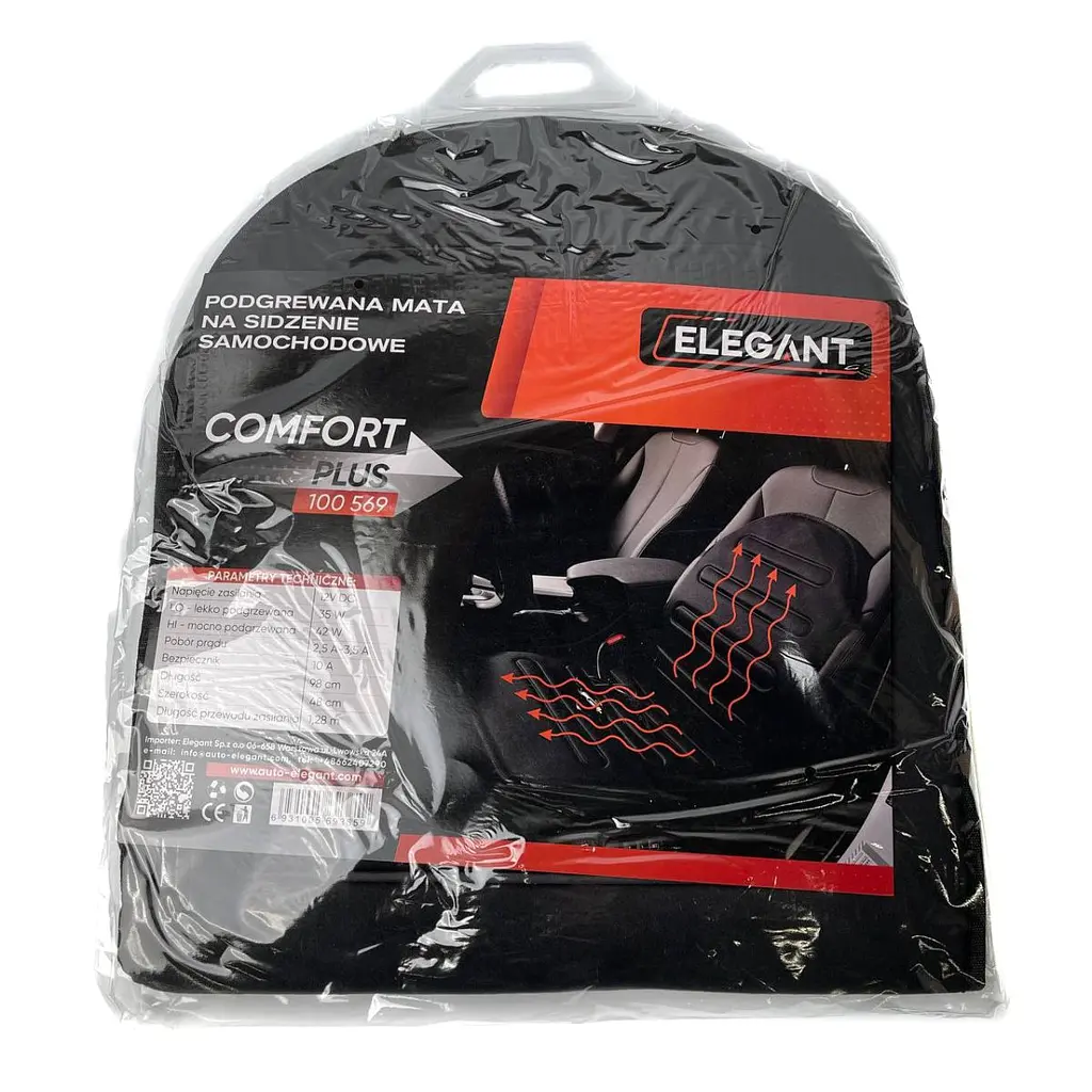 Накидка з підігрівом для автомобільного сидіння Elegant Plus 95х46 см (EL 100 569) - фото 4