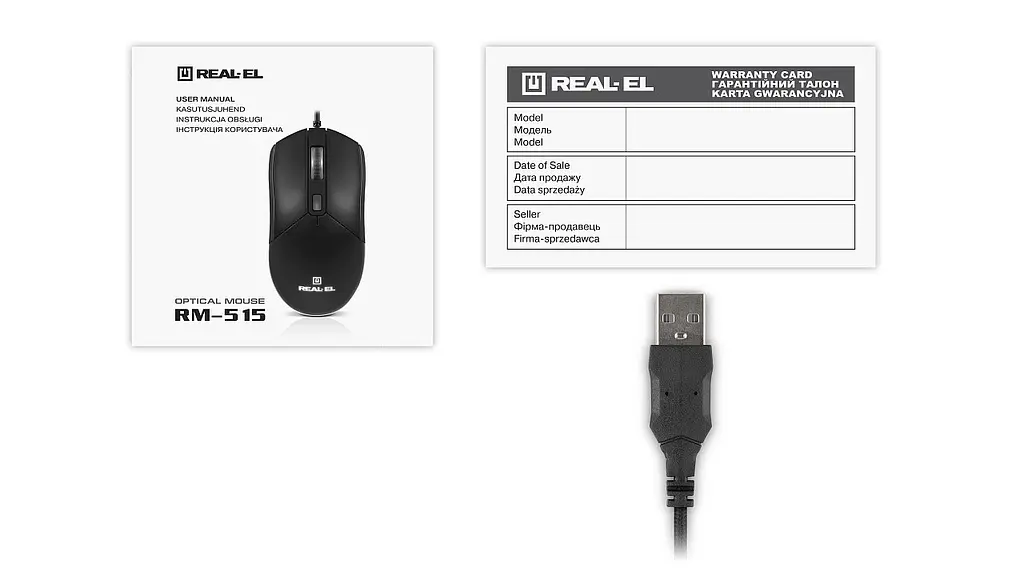 Миша REAL-EL RM-515 Чорний - фото 10