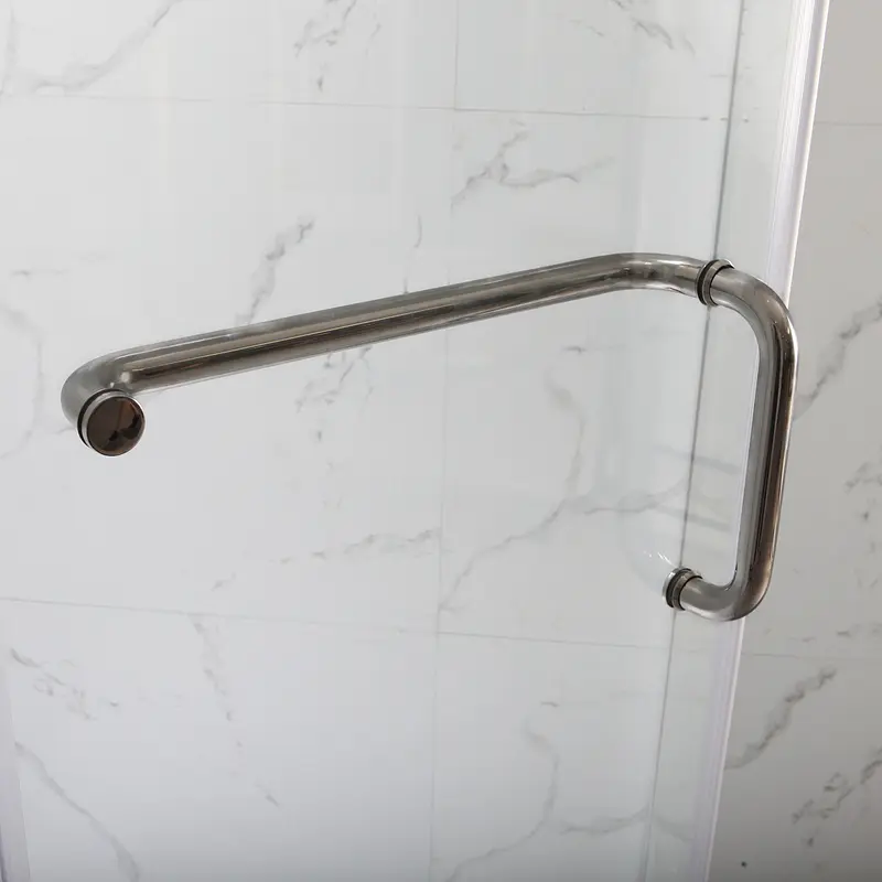 Душова кабіна з низьким піддоном Mixxus Lines SCT01-90x90x198-Tr Graphite New прозоре скло 6мм MI8429, Графит, прозорий, графіт - фото 4