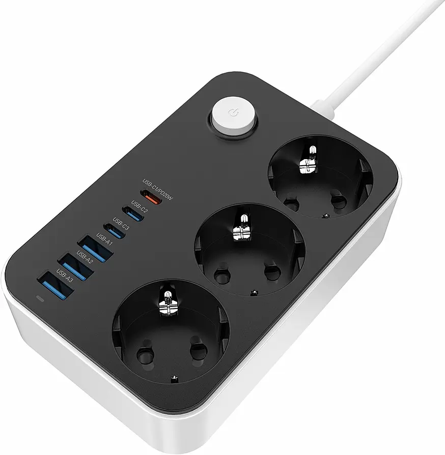 Фільтр-подовжувач мережевий СolorWay 2м 3 розетки 6USB black (CW-CHE36PDB) - фото 2