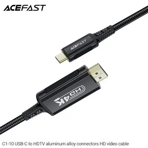 Кабель - адаптер ACEFAST C1-10 HDMI to Type-C braided 180 см (6974316283362) - фото 2