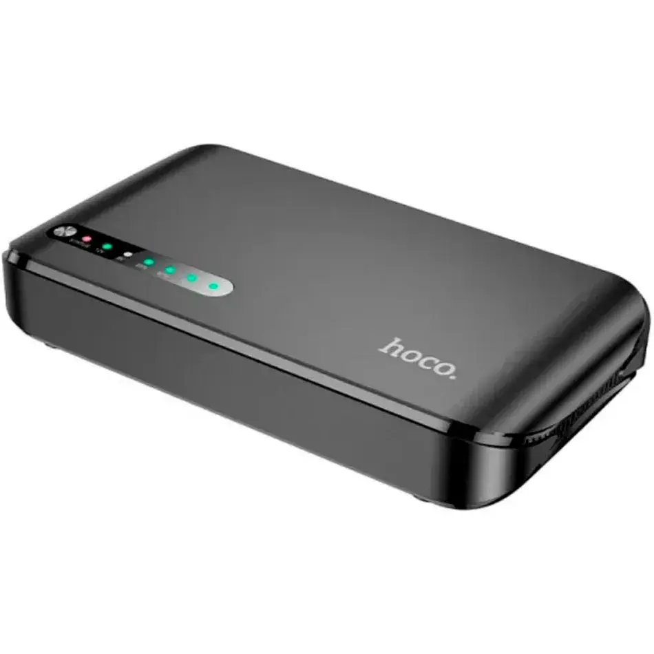 Портативна батарея Powerbank - UPS Hoco DB62 Emergency UPS 5-12V/18W 20000mAh Black - фото 2