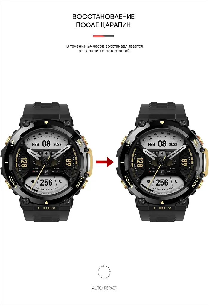 Гідрогелева плівка на годинники Amazfit Watch T-Rex 2 ArmorStandart захисна плівка для смарт годинників прозора (ARM65223) - фото 3