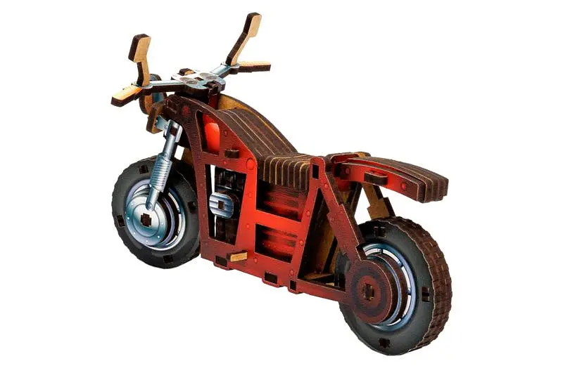 Конструктор дерев'яний Puz-00961 "Turbo Bike" в кульку PuzzleOK - фото 6