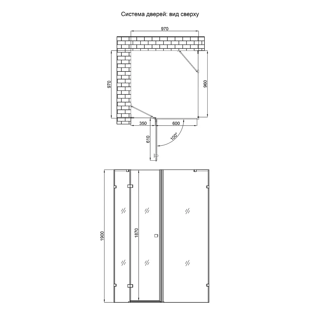 Душевая кабина Qtap Capricorn CRM1011SC6 квадратная 100 х 100 см - фото 9