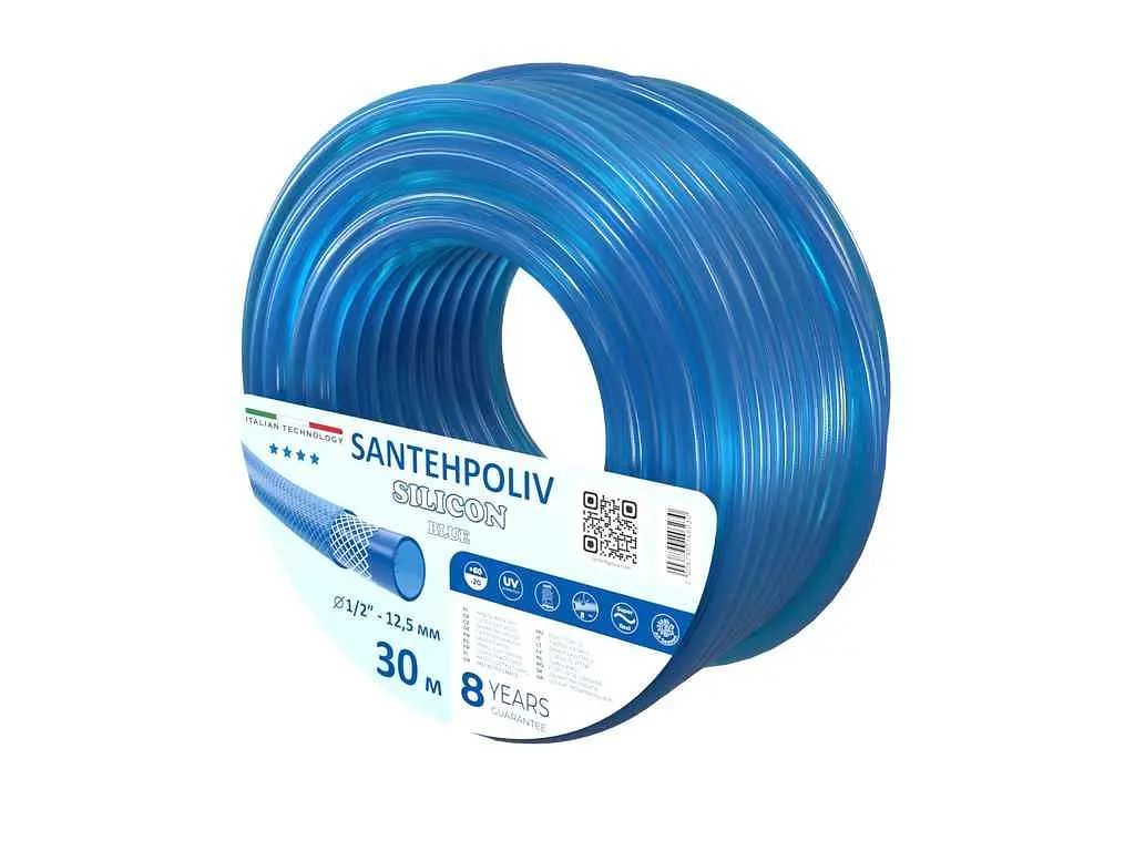 Шланг для поливу SANTEHPOLIV 1/2 30м SILICON BLUE (бухта) ПВХ