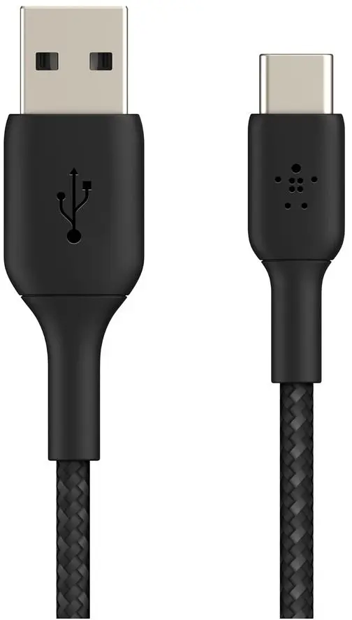 Кабель Belkin USB-A > USB-C заряджання/синхронізації 2м, 15Вт, Type-C, плетений, чорний teh0013736 - фото 3